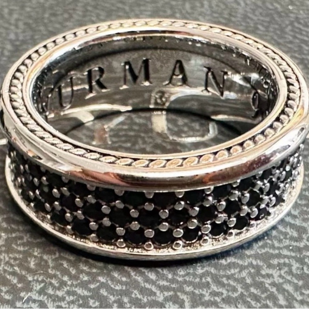 Silver and Black Men's Ring